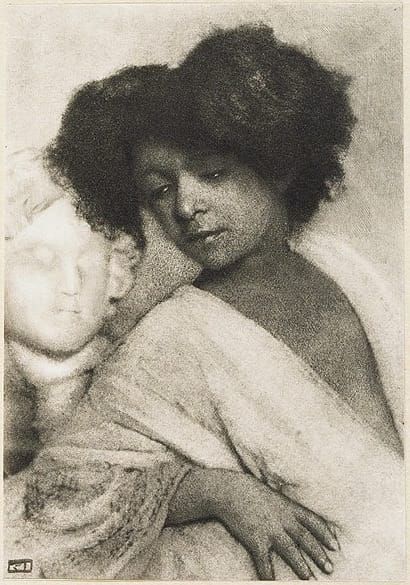 Robert Demachy, Contrasts (1904), gomme bichromatée monochrome au dichromate
