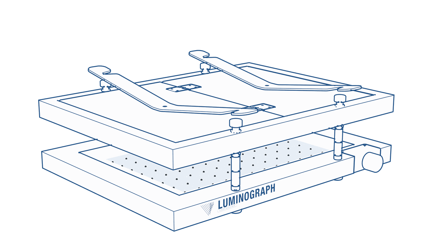 Luminograph A4 with the press closed, lights off